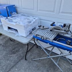 Kobalt 7-in Sliding Table Wet Tile Saw with Stand -BRAND NEW 