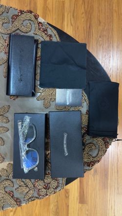 Chrome clear frame glasses