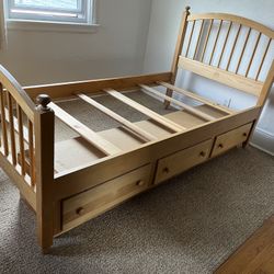 Twin Solid Wood Bed
