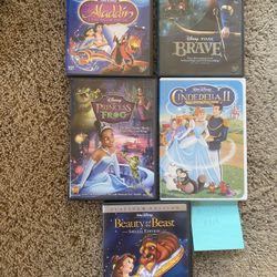 5 pack Disney princess movies classics for dvd