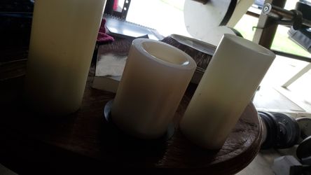 Candles with battery powered lights