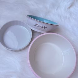 Pet Feeding Dish Set for Small Dogs and Cats