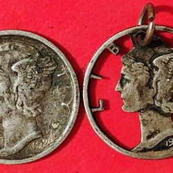 Mercury Dime And Pendant 192 ?  / 1944