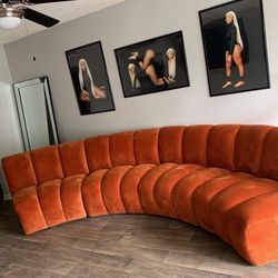 Orange sectional 