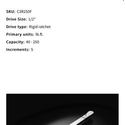 1/2 Torque Wrench Prescion Instruments 