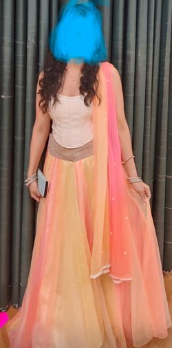Indian lehenga and dupatta matching. Navratri Diwali traditional