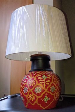 Hand-Painted Floral Table Lamp