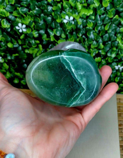 ●~¤ Large Rainbow Fluorite Crystal Double Mushrooms Carving ~ New☆