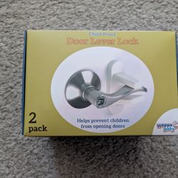 Door Lever Lock (1 Pack) - Prevents babies And Toddlers from Opening Doors Easy One-Hand Operation for Adults - Durable ABS with 3M Adhesive Backing 