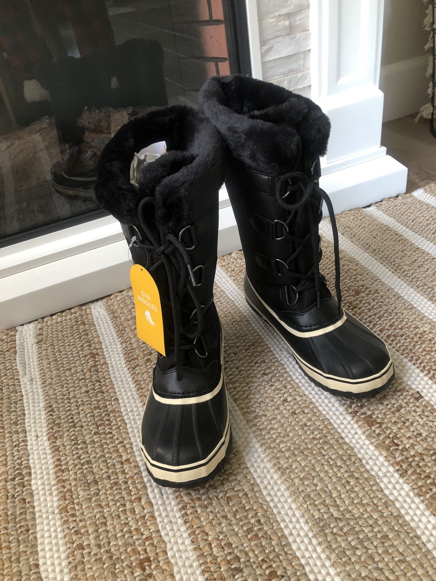 Size 7 1/2 Stormgate JBU Womens Black Winter Boots 