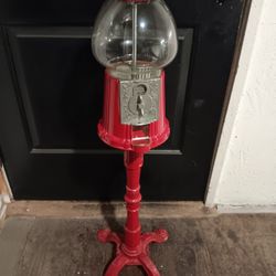 vintage-style gumball machine on a stand