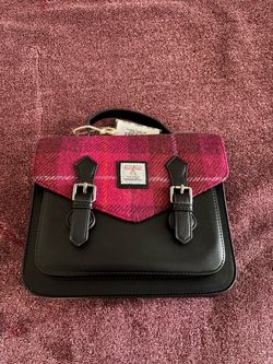 ISLANDER UK Tweed Fuchsia Tartan / Satchel / purse