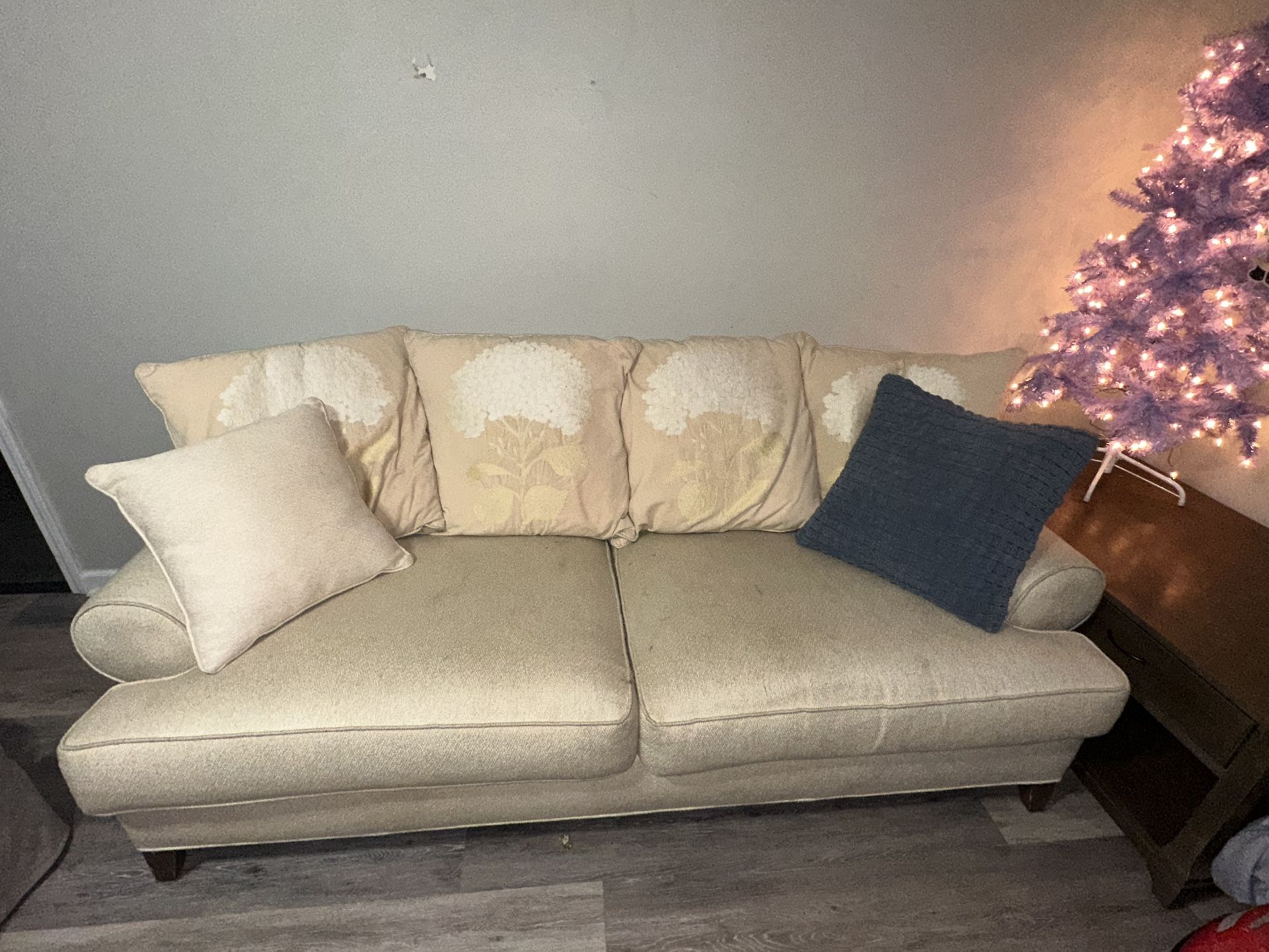 White Ethan Allen Couch