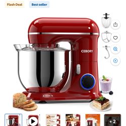 3-IN-1 Stand Mixer, 6.5 QT Tilt-Head 10-Speed Food Mixer, Kitchen Electric Mixer with Dough Hook, Beater, Whisk, Bowl for Most Home Cooks