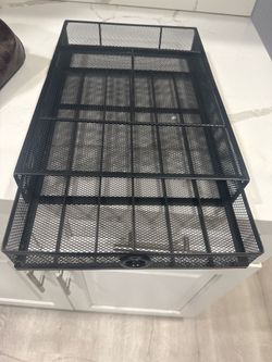 Black Metal Mesh Organizer Tray FREE