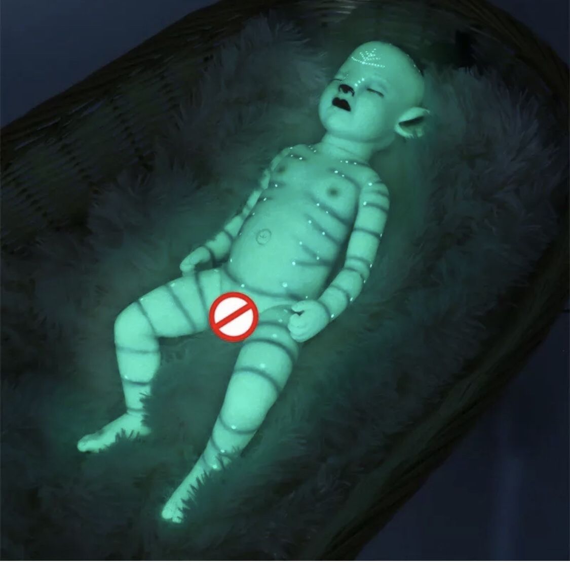Glow in Dark Reborn Avatar Doll 20in