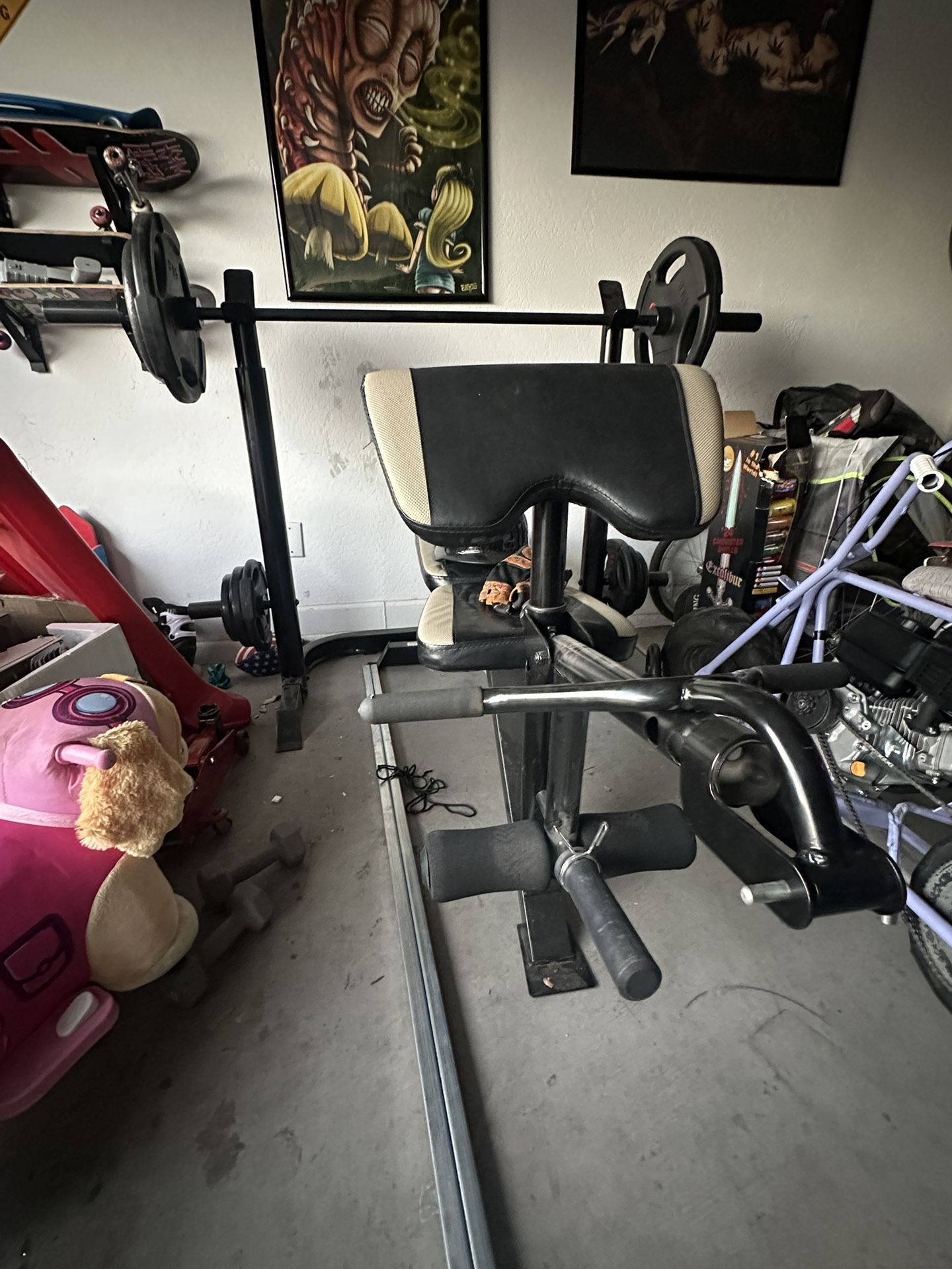 Marcy Olympic Weight Bench And Plates 