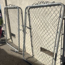 Chain Link Fence 3 ft. W x 5 ft. H Galvanized Steel Walk Fence Gate