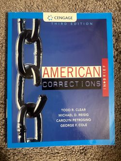 Criminal justice book/ American Corrections
