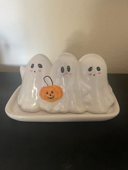 Halloween ghost butter dish