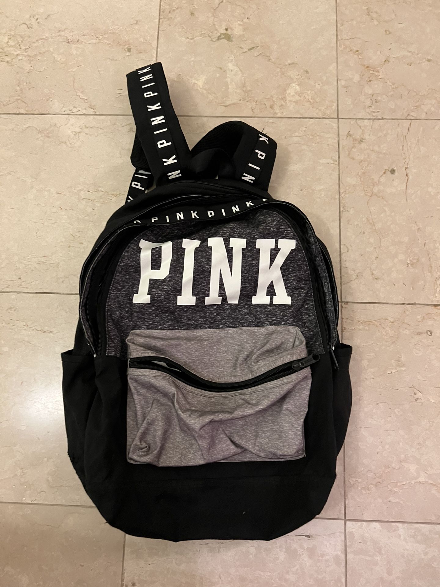 PINK Black and White Backpack 