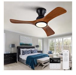 36 inch Flush Mount Ceiling Fans with Lights