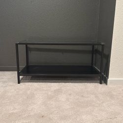 Glass Matte Black Coffee Table 