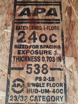 APA Rated Sturd-I-Floor OSB Panel 23/32