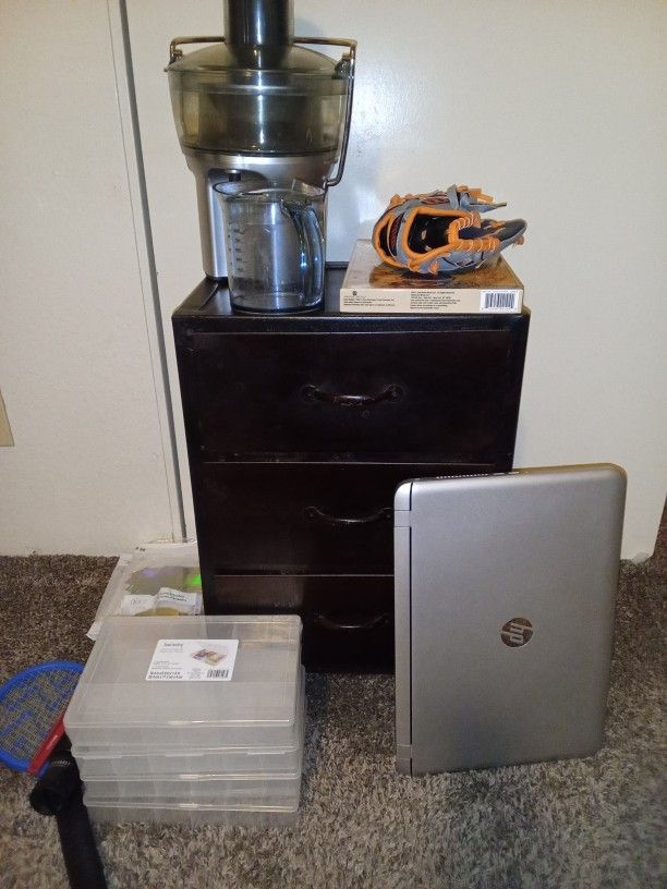 Imported 3-Drawer Bronze Steel Side Table + Free Extras
