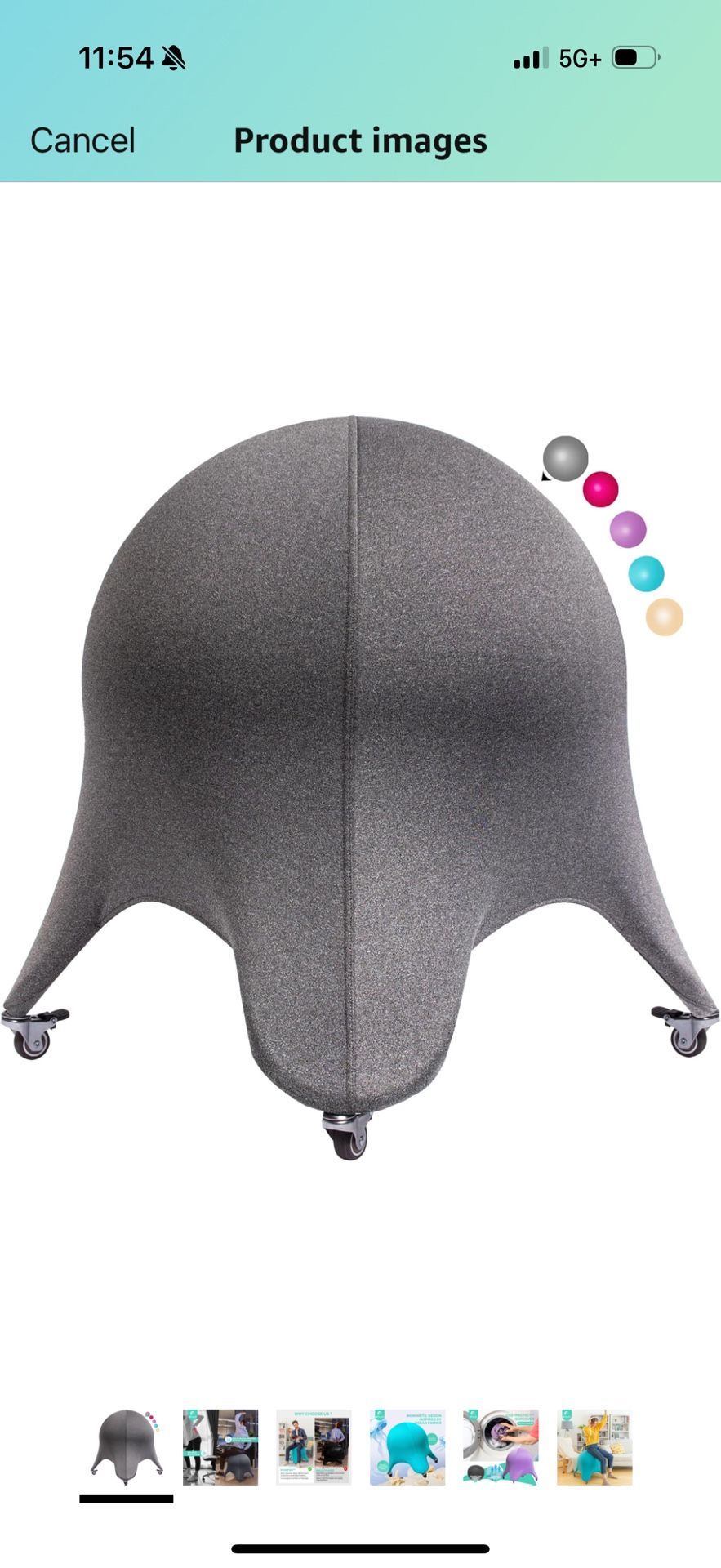 Original Starfish Ball Chair, Yoga Ball Chair Exercise Ball Chair Ergonomic Design for Home Office Desk, Stability Ball & Balance Ball Seat