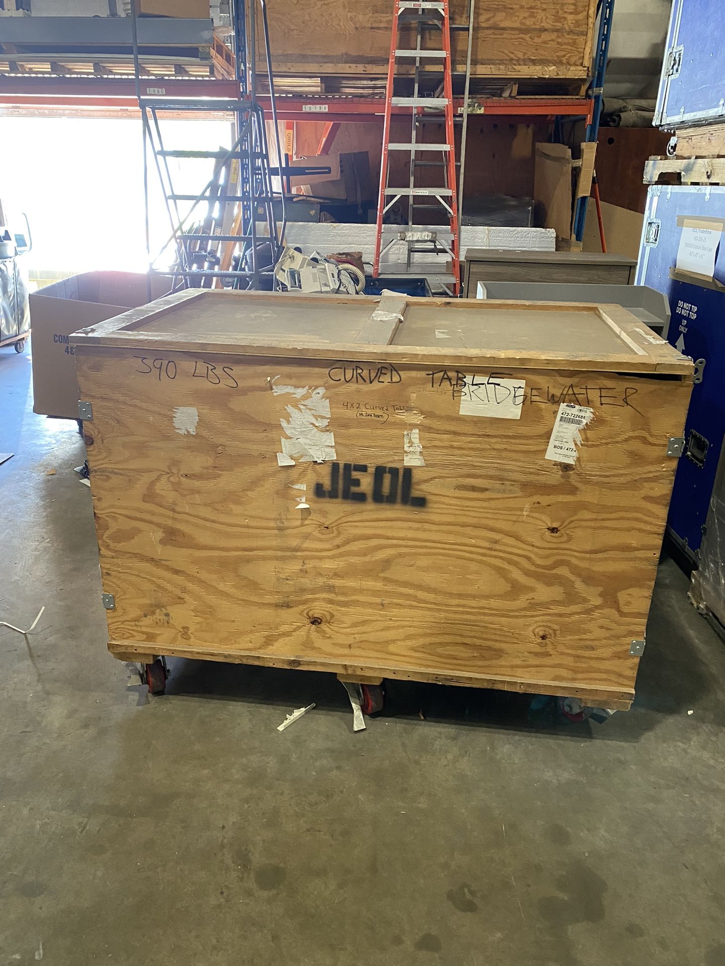 Storage Wooden Crate On Wheels 