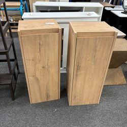 Newly Assembled Set of 2 of 12 Inch Floating Bathroom Cabinet