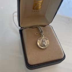 St Jude Prayer Sterling Silver Necklace New