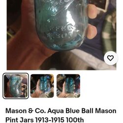 Mason And Company 1(contact info removed) Blue Mason Jar