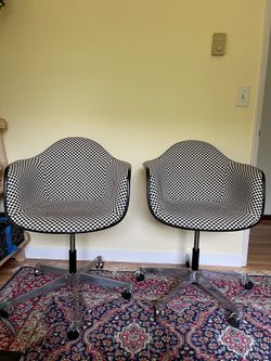 Pair of Authentic Eames task chairs