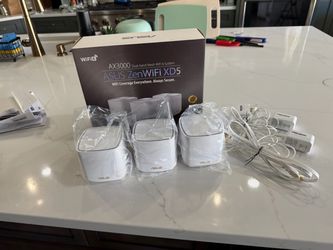 ASUS ZenWiFi AX Mini (XD5) Dual-Band Whole Home Mesh WiFi System (3 Pack), WiFi 6, 802.11ax, up to 5000 sq ft & 5+ Rooms, AiMesh, Lifetime Internet Se