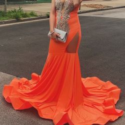 Orange Prom Dress 