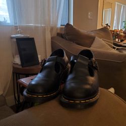 Dr. Martens Black Leather Mary Jane Shoes