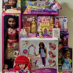 Disney Princess Christmas Toy Bundle 13 Piece Lot
