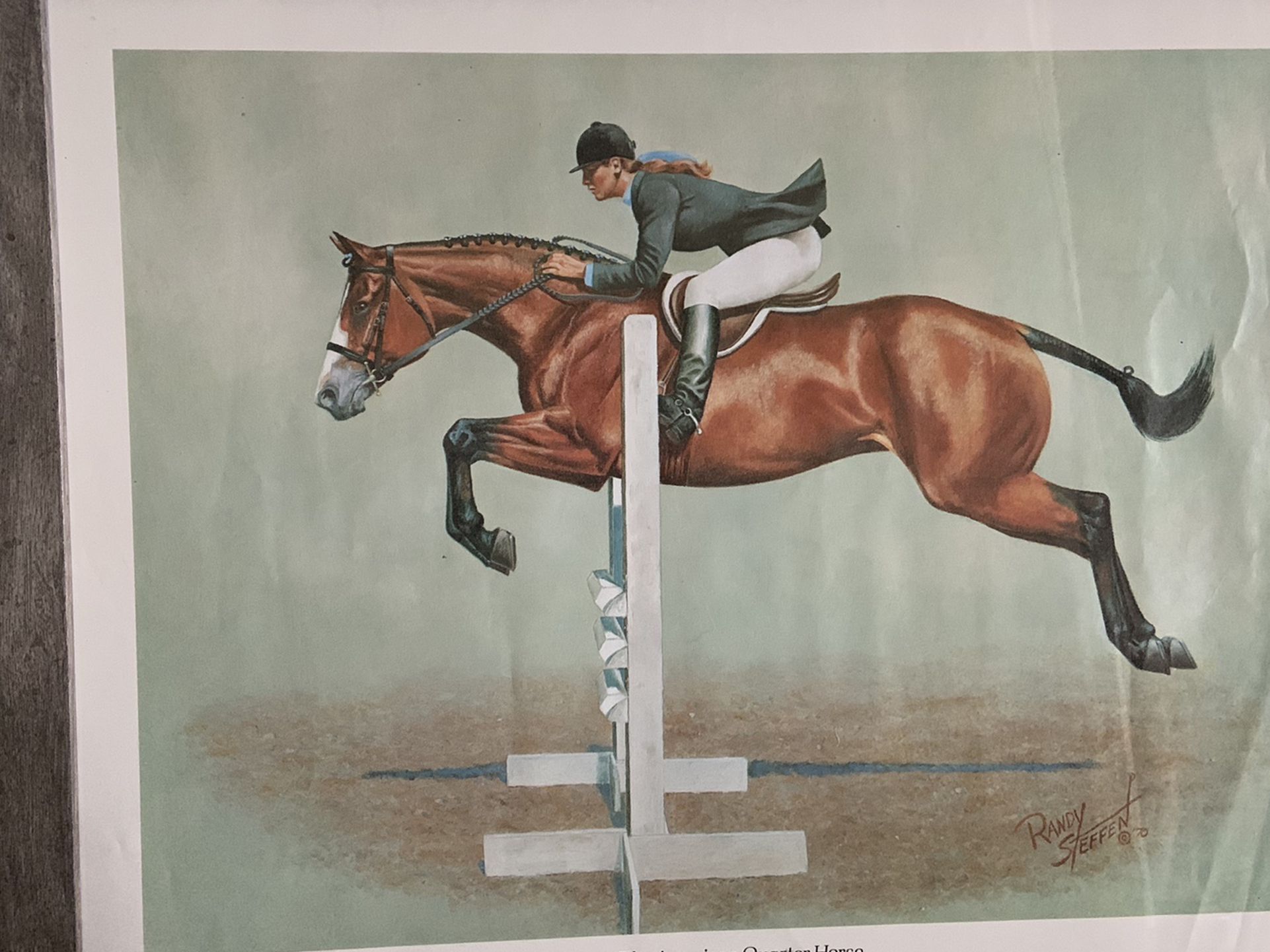 1970 Framed Equestrian Poster