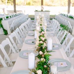 NEW  White Resin Folding Chair: Ideal for Indoor Outdoor Mesas Sillas Para Fiesta Events, Parties, and More
