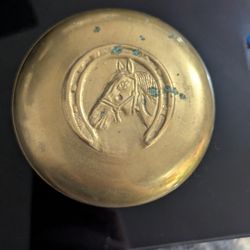 Brass Horse Trinket Box 4.5"