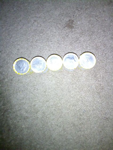 5 Mixed Loomis Half Dollar Kennedy Coin Rolls