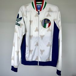 Adidas Italy Track Jacket F77315 Medium Soccer Italia Vintage  