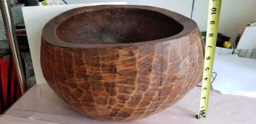 Early 20th century hand carved african grain bowl.