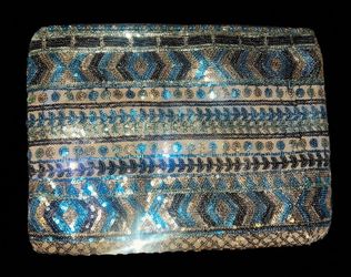 Sequin Beaded Clutch Bag