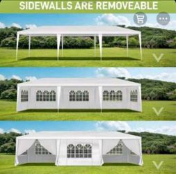 10’X30’ Outdoor Canopy Tent with Removable Sidewalls Gazebo Shelter Pavilion for Backyard BBQ Camping Picnic Parties Wedding Ceremony, Easy Assemble