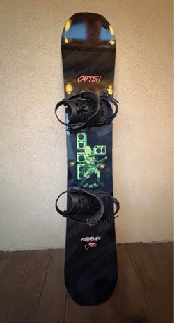 Capita Snowboard and Union Bindings