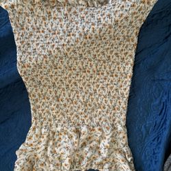 Cute Yellow Flower Dress