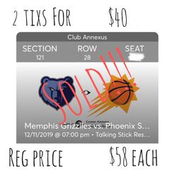Phoenix Sun Tickets 2 for $40 tonight
